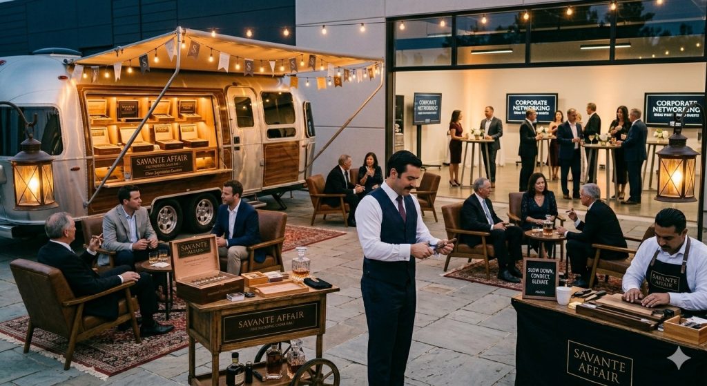 Corporate Event Ideas That Actually Impress Guests (With Cigar Lounge Setup)